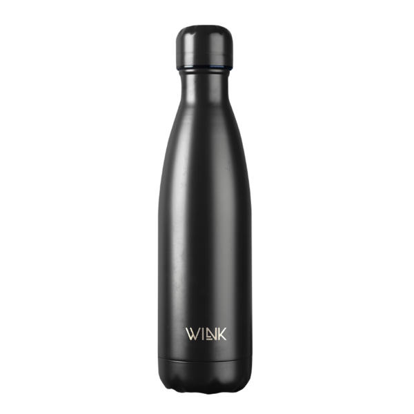 Butelka termiczna Wink Bottle 500 ml Black + korek sport