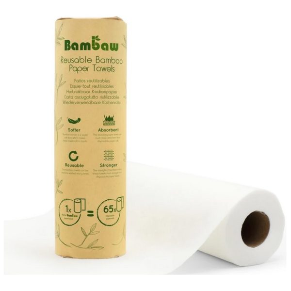 Wielorazowe ręczniki papierowe bardzo chłonne BamBaw 20szt.,