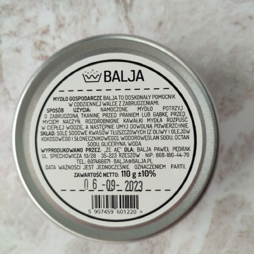 Mydło gospodarcze Balja | w puszce 110 g