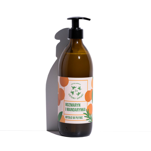 Naturalne mydło w płynie 4 Szpaki |Rozmaryn i mandarynka 500 ml